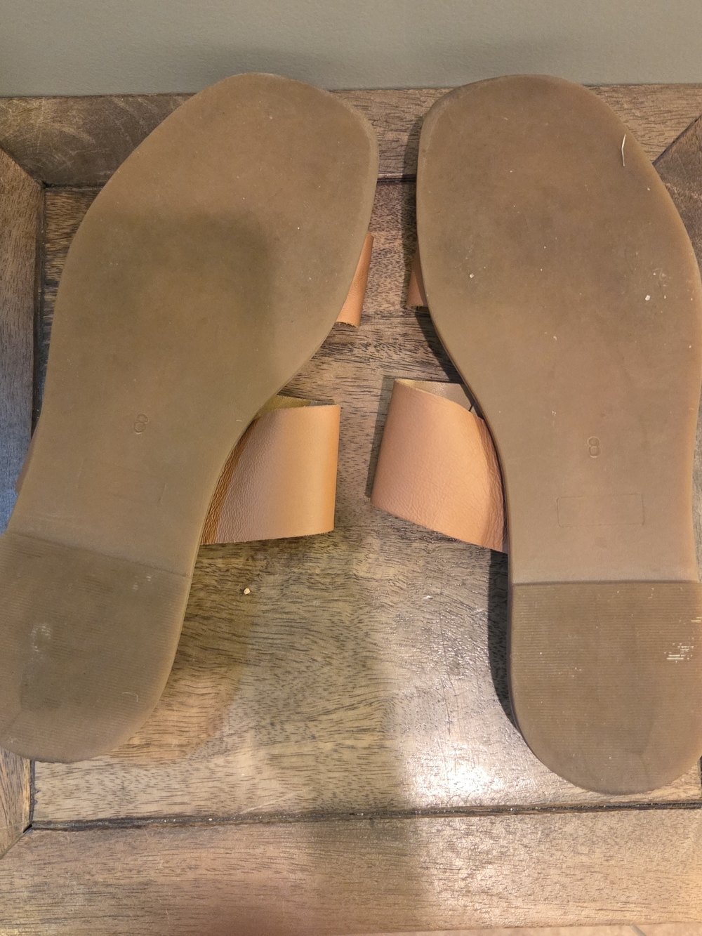 Seychelles Tan Slide Sandals with Buckle Detail - Picture 2 of 6